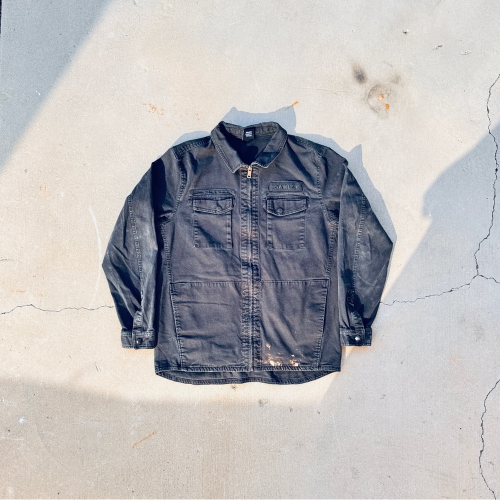 Oakley Archive Utility Jacket | XL | Faded Black Distressed Workwear.